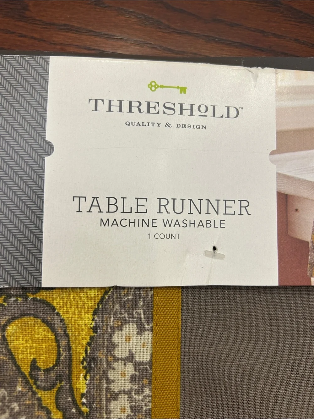 Threshold Brown and Yellow Paisley Table Runner